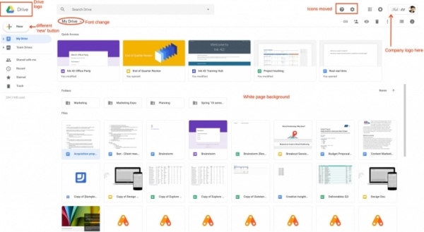 Google переработала Drive в соответствии с новым дизайном Gmail"