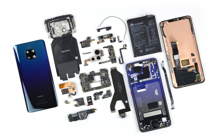 Вскрытие Huawei Mate 20 Pro: смартфон обладает посредственной ремонтопригодностью"