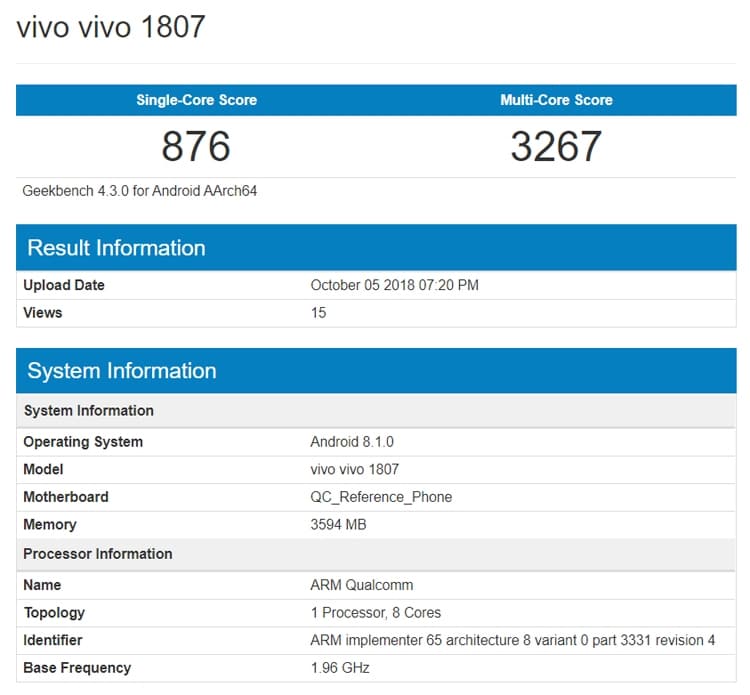 Смартфон Vivo Y95 показался в бенчмарке и на промо-изображениях"