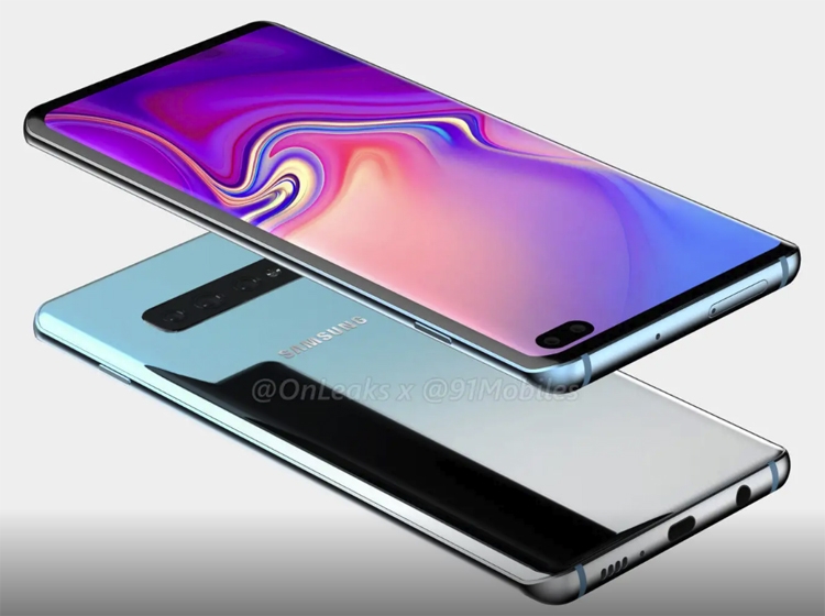 Рендеры смартфона Samsung Galaxy S10+ говорят о наличии пяти камер"