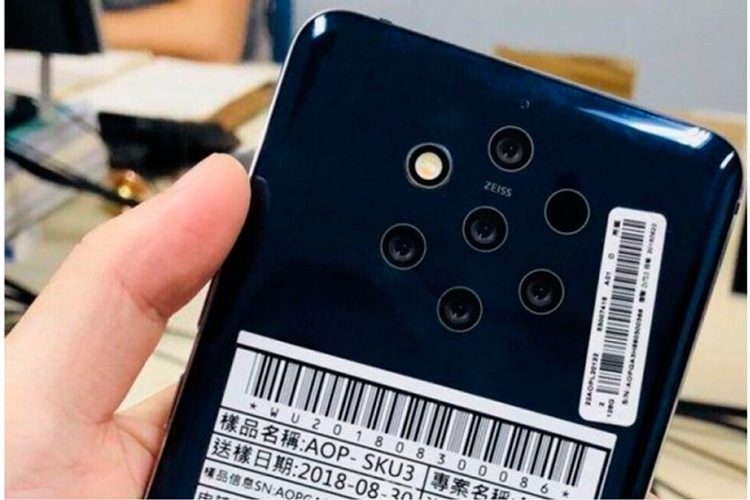 Nokia 9 с пятимодульной камерой и сканером отпечатков в дисплее показался на пресс-рендере"