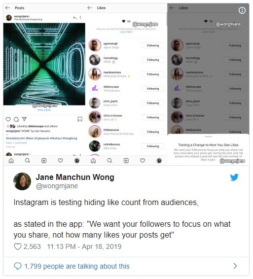 Instagram тестирует сокрытие&nbsp;&laquo;лайков&raquo; под фото"