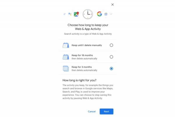Google позволит пользователям удалять данные отслеживания местоположения и активности"