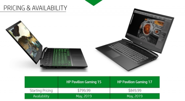 HP Pavilion Gaming 15 и 17: игровые ноутбуки начального уровня стоимостью от $800"