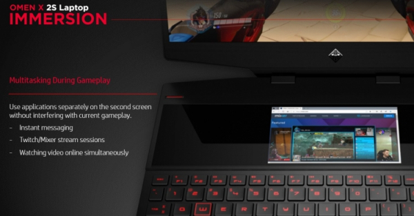 HP Omen X 2S: игровой ноутбук с дополнительным экраном и &laquo;жидким металлом&raquo; за $2100"