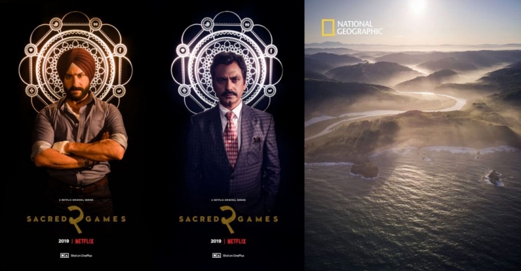 Снято на OnePlus 7 Pro: плакаты сериала Netflix и обложка журнала National Geographic"