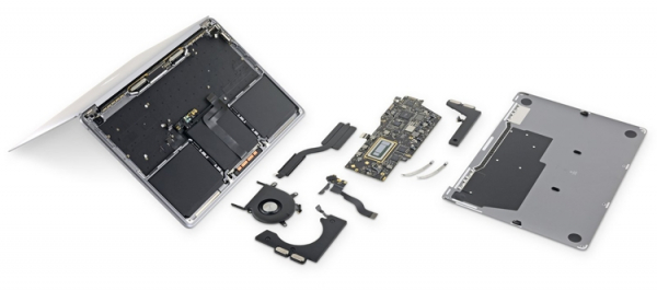 Новый ноутбук MacBook Pro 13" починить вряд ли удастся"