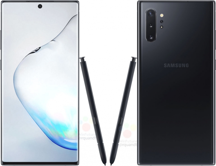 Появились полные характеристики и рендеры Samsung Galaxy Note 10 и 10+"