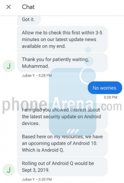 Подтверждена дата выхода Android 10"