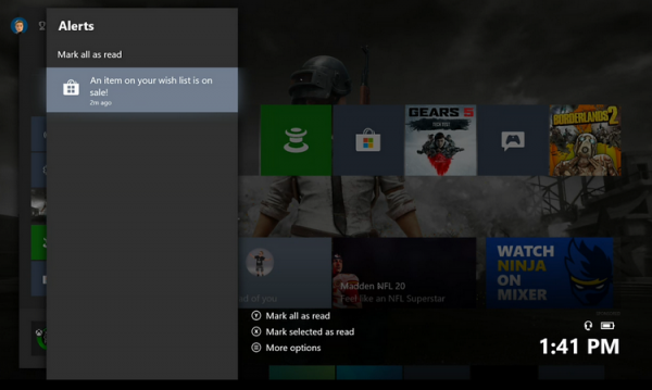 Со свежим обновлением Xbox One уведомит вас о скидке на интересующую игру"