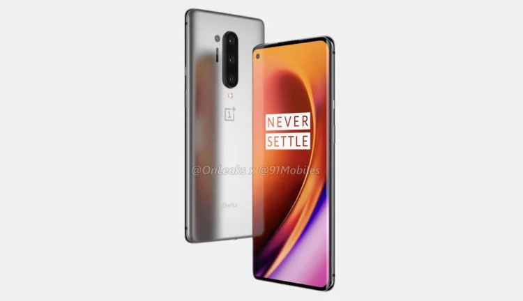 Рендеры OnePlus 8 Pro демонстрируют перфорированный экран и тыльную квадрокамеру"