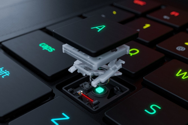 Razer представила первую в мире клавиатуру для ноутбуков с оптическими переключателями"