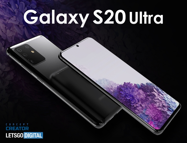 Смартфон Samsung Galaxy S20 Ultra 5G позирует на качественных концепт-рендерах"