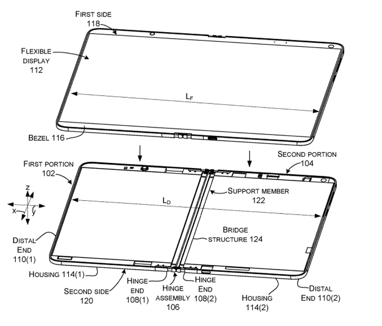 Патент говорит о разработке гаджета Microsoft Surface с гибким дисплеем"