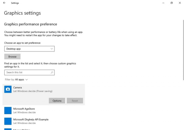 В Windows 10 Insider Preview Build 19564 появились дополнительные настройки GPU"