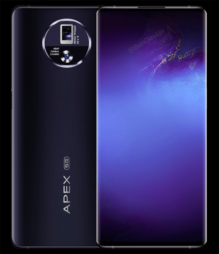 Концепт-рендер раскрывает любопытный дизайн смартфона Vivo Apex 2020"