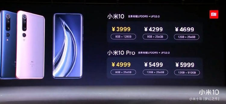 Китайская альтернатива серии Galaxy S20 — Xiaomi представила Mi 10 и Mi 10 Pro"