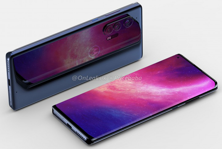 Motorola Edge+ на качественных рендерах: загнутый экран и мультикомпонентная камера"