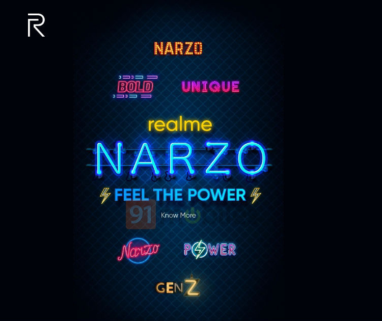 У Realme появится семейство молодёжных смартфонов Narzo"