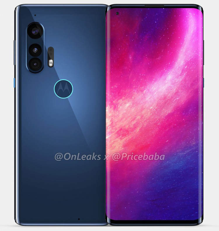 Motorola Edge+ на качественных рендерах: загнутый экран и мультикомпонентная камера"