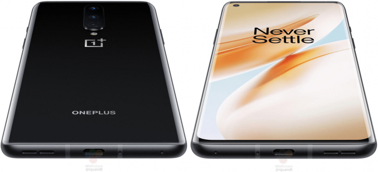 Просочились детальные изображения OnePlus 8  для прессы во всех трёх цветовых исполнениях"