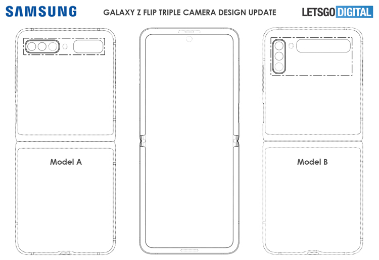Патент говорит о наличии тройной камеры у будущего смартфона Samsung Galaxy Z Flip"