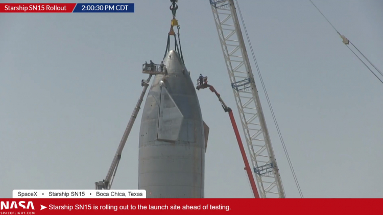 SpaceX начала готовить к запуску SN15 — гораздо более совершенный прототип корабля Starship"