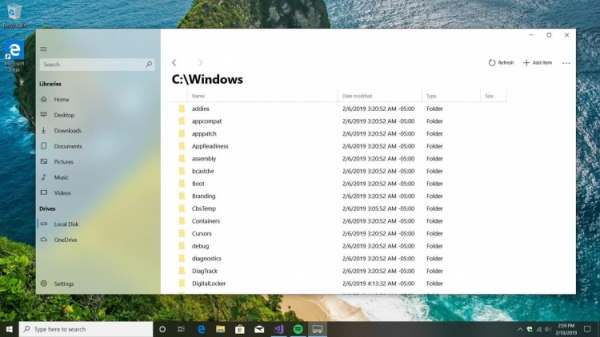 Сторонний разработчик показал современный файловый менеджер для Windows 10"